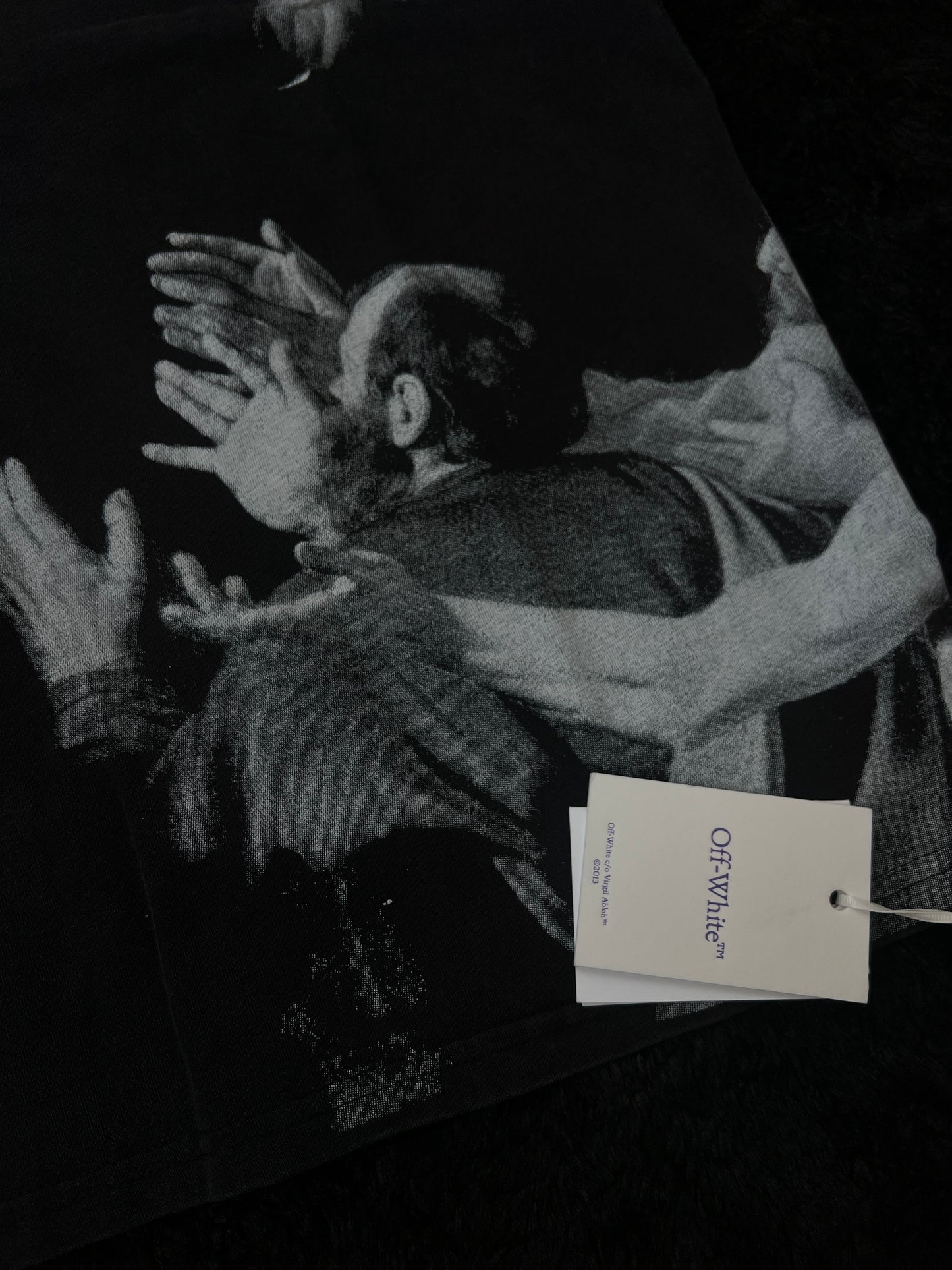 Playera Off White blurred Mary