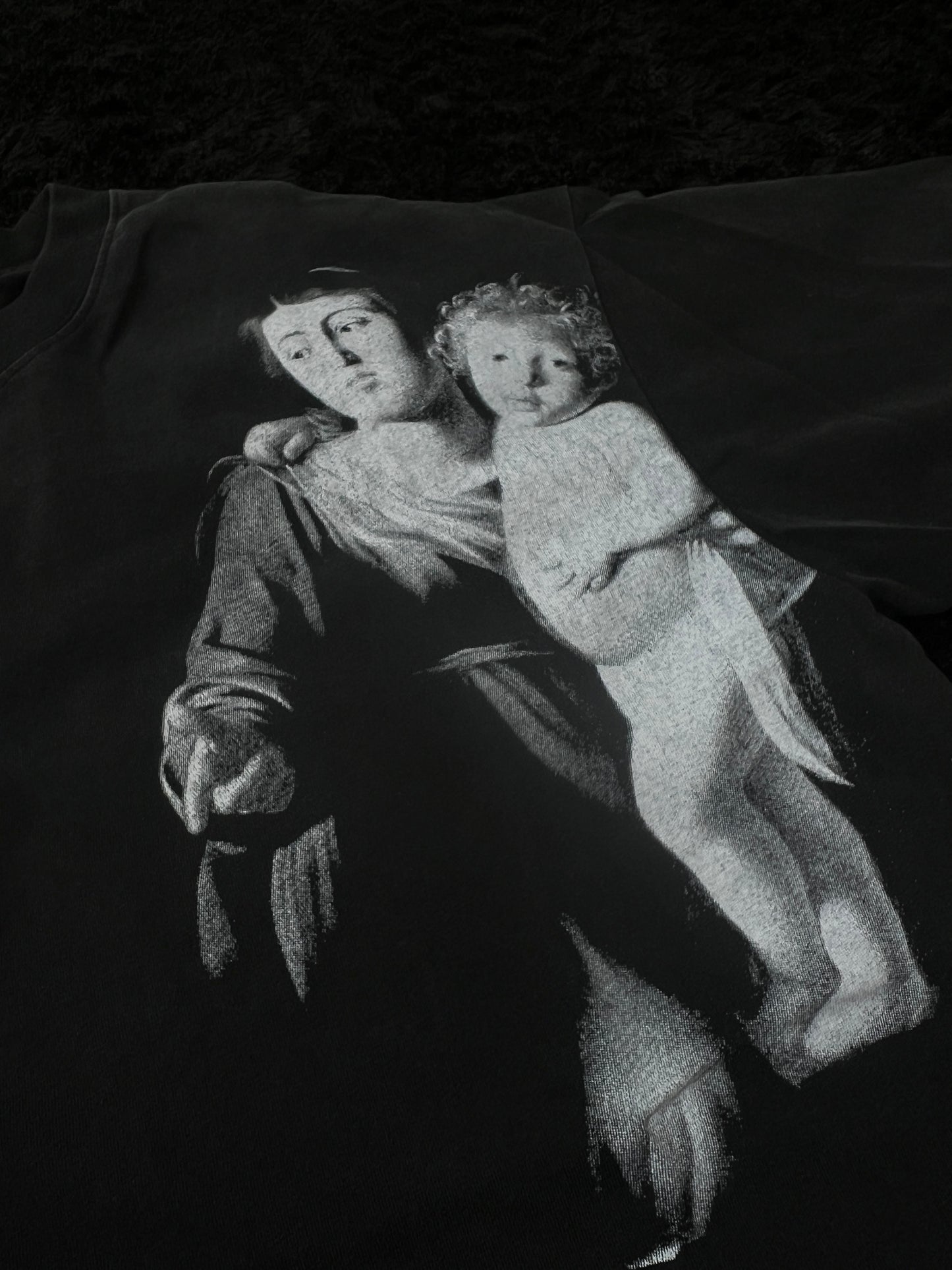 Playera Off White blurred Mary