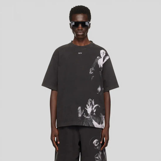 Playera Off White blurred Mary